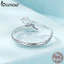 Bamoer 925 Sterling Sliver Nhẫn Rồng Cuộn Thiết Kế Tinh Tế Trang Sức Thời Trang Quà Tặng Cho Nữ SCR1018-E