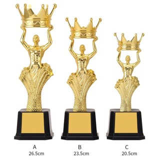Cúp giải thưởng GLKWC, Cốc thưởng vàng bằng nhựa, Quà lưu niệm thủ công vương miện chất lượng cao Bóng đá Tượng vàng nhỏ Giải thưởng thể thao trẻ em