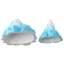 PWSSEND 2 Đồ chơi cảnh quan núi tuyết Bắc Cực, Làm đẹp Xanh-Trắng Bắc Cực Iceberg Đồ trang trí cảnh quan bể cá, Sức hấp dẫn trực quan Thiết thực PVC bền