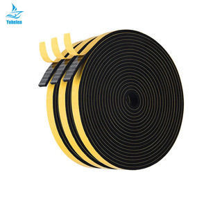 Độ dày 3mm Độ bám dính mạnh Băng cao su xốp xốp màu đen EVA Chống va chạm Con dấu Stri Chiều rộng 6 / 12 / 25mmSound Dải cách nhiệt