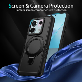 Dành Cho Redmi Note 13 Pro / Note 14 Pro 5G Ốp điện thoại Có Giá Đỡ Vòng PC Cứng Cạnh TPU Mềm Cấp Quân Sự Chống Rơi Vỏ Mỏng Chống Sốc