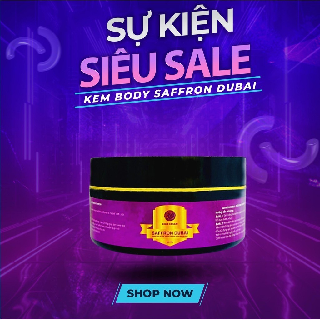 [FreeShip HÀNG CHÍNH HÃNG]KEM BODY TRẮNG DA SAFFRON DUBAI KEM Ủ