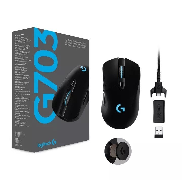 [TĂNG PAD MOUSE] Chuột Gaming Không Dây Logitech G703 Hero LightSpeed ...