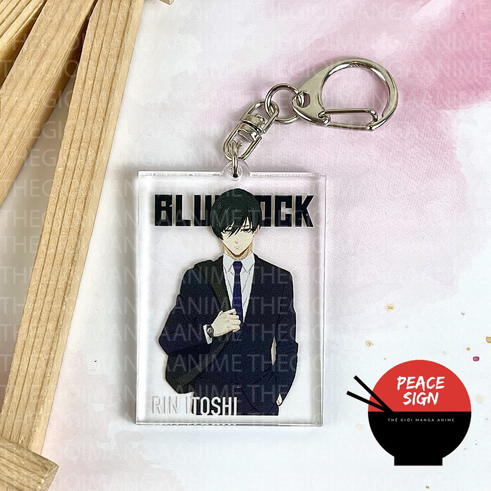 Móc khóa BLUE LOCK ver MẶC VEST in hình anime chibi mica trong acrylic keyring dễ thương