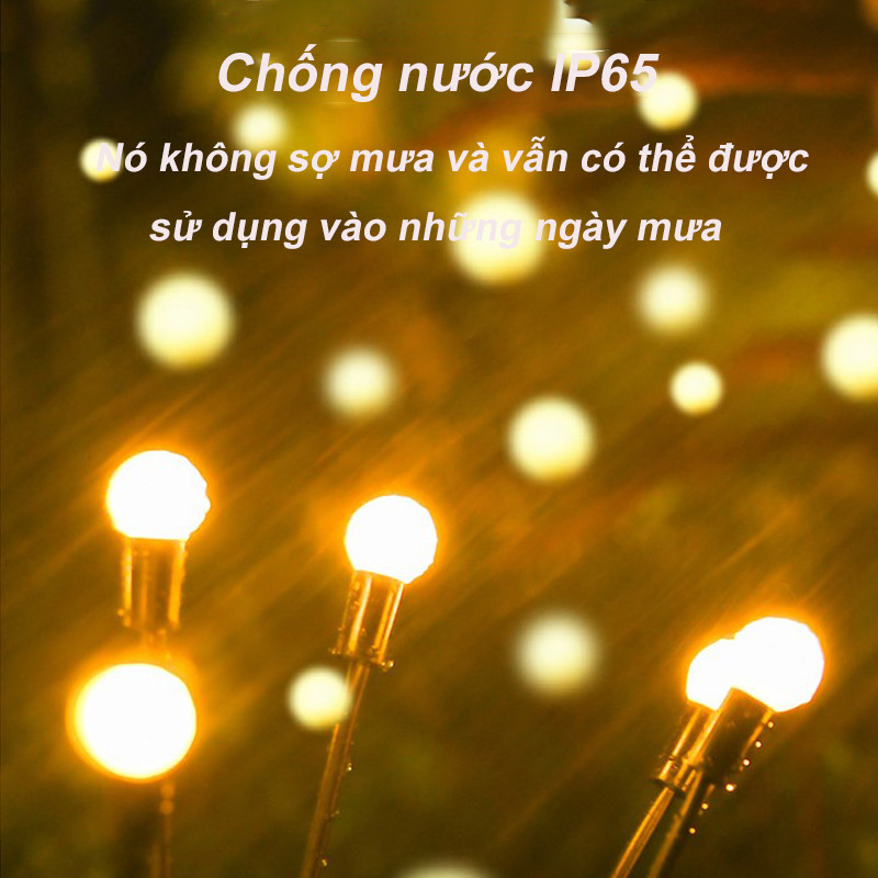 Đèn LED Đom Đóm Năng Lượng Mặt Trời Đèn Trang Trí Sân Vườn Ban Công Vườn Hoa Đèn Trang Trí Ngoài Trời