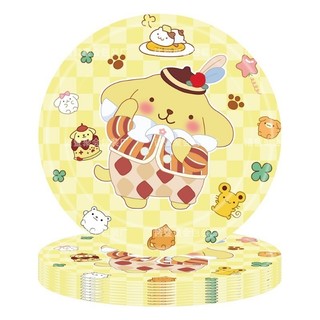 Khay giấy hình tròn 7 inch hoạt hình dễ thương mới / Hello Kitty / Yugui Dog / Bộ đồ ăn trang trí tiệc Kuromi