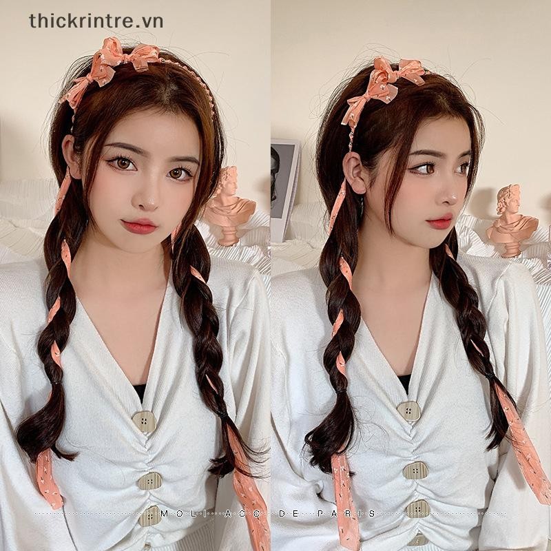 Thi Thời Trang Với Ren Khăn Lụa Nơ Dễ Thương Cho Bé Gái Phụ Kiện Tóc Hàn Quốc Cho Nữ VN