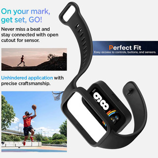 Dây đeo thay thế silicone cho Xiaomi Smart Band 9/Redmi Band 3, kèm bảo vệ màn hình