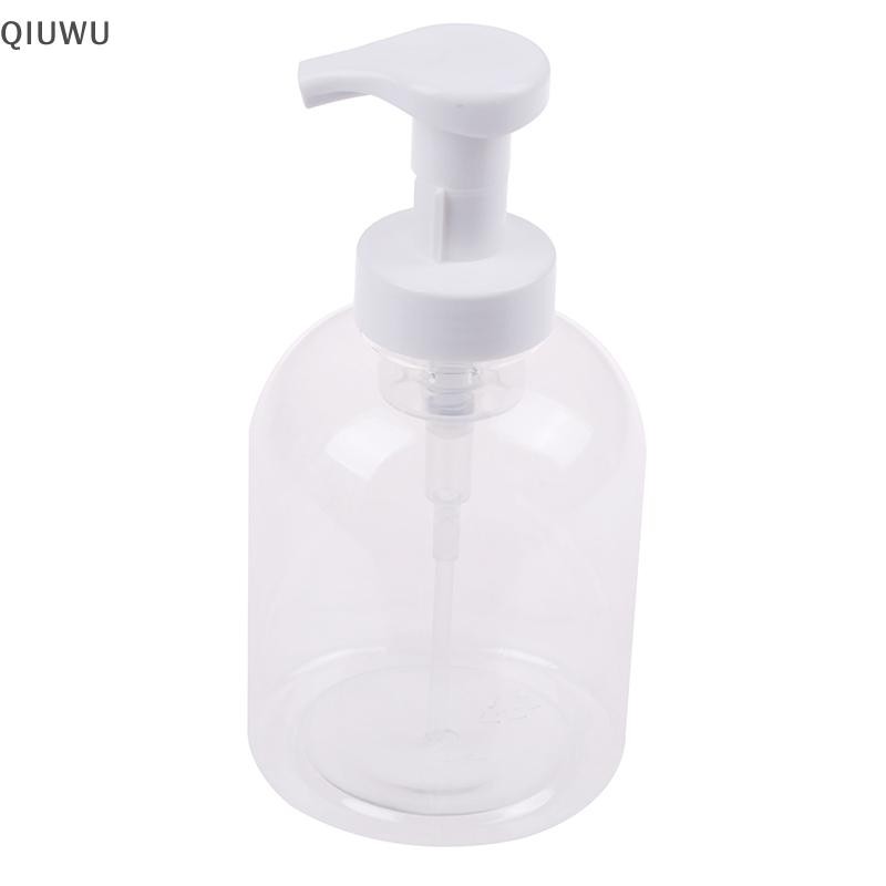 Qiuwu 1 chai tạo bọt trong suốt 500ml hộp đựng xà phòng tạo bọt bơm xà phòng.