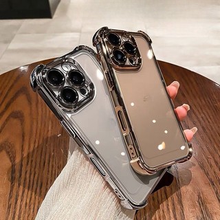 Ốp Lưng Cho Redmi 14C 13C 12C 9C Note 13 PRO 5G 12 4G 11 10 PRO 11S 10S 9S 9 Túi Khí Sang Trọng Mạ Điện Trong Suốt Mềm Chống Rơi