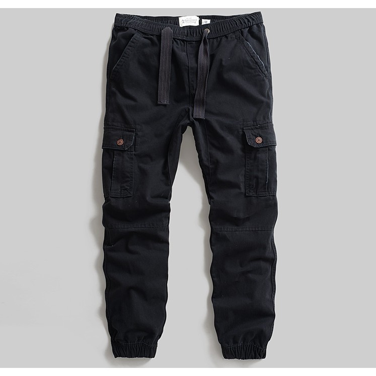 Quần Jogger túi hộp vải dày VANCENI_Men Military Tactical Joggers