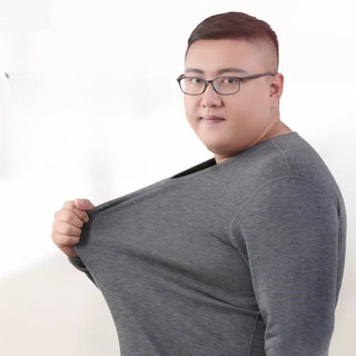 Plus Size Nam Mùa Đông Dài Tay Áo Thun Mỏng Đáy Oversize Quần Lót Nhiệt