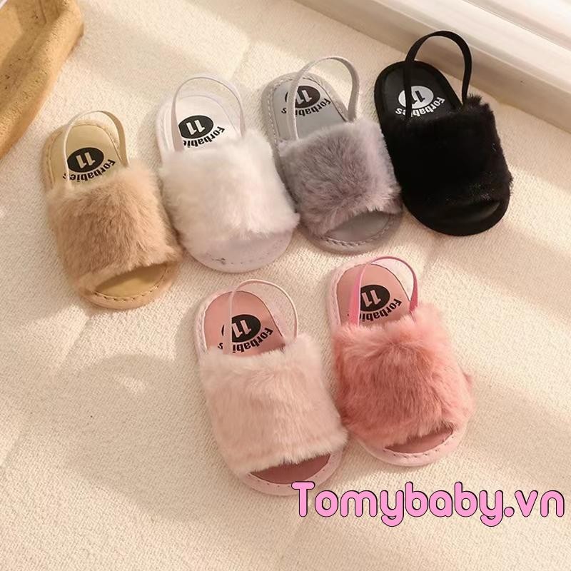 Dép Bé Gái Sang Trọng Chống Trơn Trượt Đế Mềm Tập Đi Prewalker First Walkers Giày