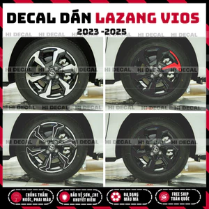 Tem dán mâm Vios 2023 - 2025, Decal lazang Vios trang trí tạo điểm nhấn