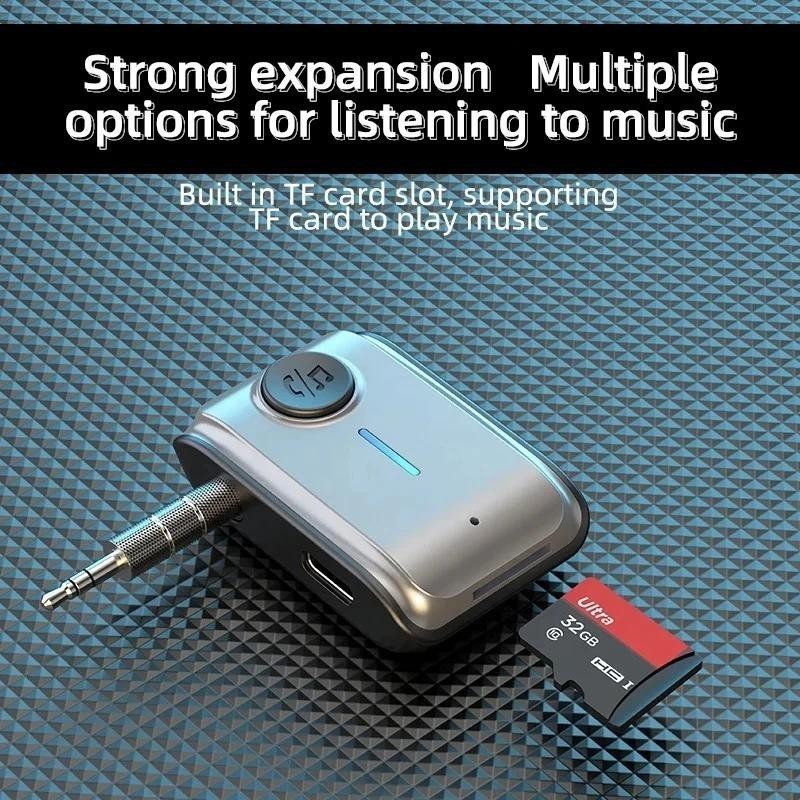 Thiết Bị Nhận Tín Hiệu Bluetooth 5.3 Giắc Cắm 3.5mm AUX Cho Loa Xe Hơi