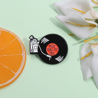 Retro Vinyl Record Men Trâm Rock Nhạc Ve Áo Pin Lưu Niệm Huy Hiệu Kim Loại Phụ Kiện Quà Tặng Cho Bạn Bè
