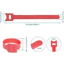 10 Cái dây velcro dán tự dính 2 mặt chữ T , dây buộc gọn dây điện dây cáp có lỗ xỏ nhiều màu(Màu Ngẫu Nhiên)-GIOVA