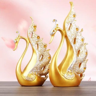 Tượng Cặp Đôi Thiên Nga Bunnies trang Trí decor phòng khách phòng ngủ kệ tủ quà tặng đám cưới Tân gia khai trương