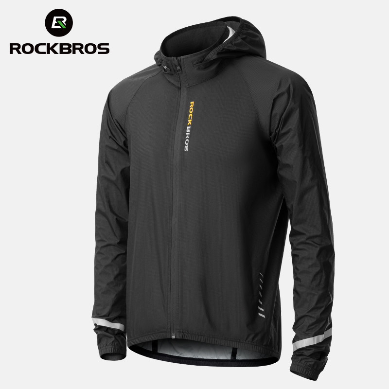 Áo mưa phản quang Rockbros, chống thấm nước và gió, thiết kế thoáng khí với hood gập gọn, phù hợp cho xe đạp và xe máy