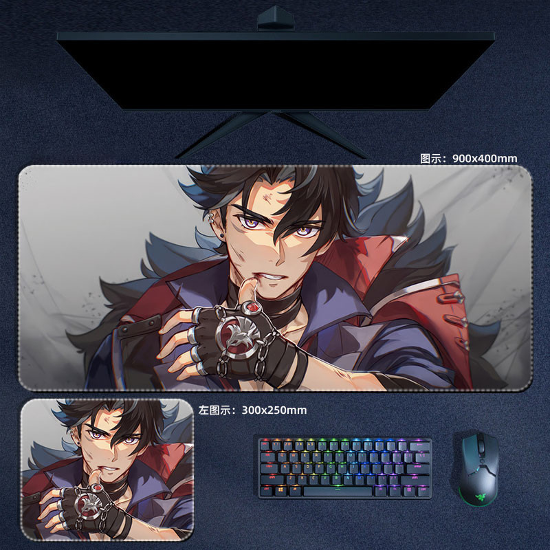 Wriothesley Neuvillette Miếng Lót Chuột Genshin Tác Động Lớn XXL Mousepad Bàn Phím Máy Tính Đệm Anime Phụ Kiện Chơi Game Bàn Thảm