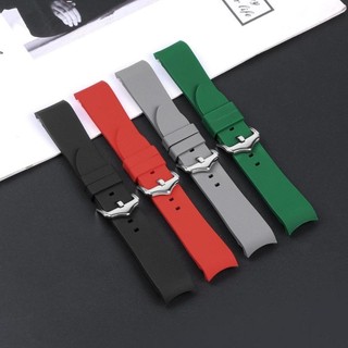 Dây đeo đồng hồ silicon cong cho Seiko Diver Dây đeo đồng hồ cao su Arc End cho đồng hồ nam Vòng tay nữ Dây đeo đồng hồ lặn thay thế 18mm 19mm 20mm 21mm 22mm 24mm