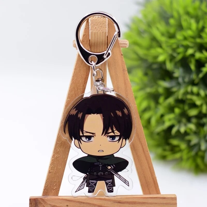 Móc khóa Attack on Titan Erwin Hange LEvi Eren Army Mikasa Jean Sasha 24 Phụ kiện trang trí túi xách Balo