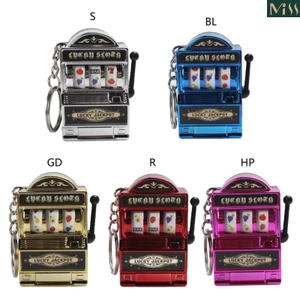 Miss * Slot Machine Móc khóa Lucky Charm Jackpot Móc khóa Mini Casino Mặt dây chuyền Túi quyến rũ