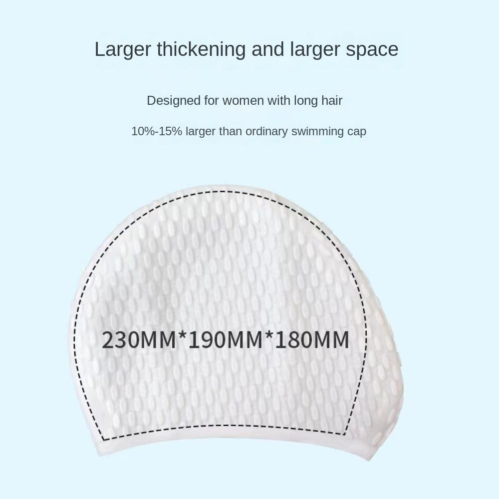 Mũ bơi silicon HOBBYIN, Mũ bơi bong bóng tai bảo vệ hạt chống trượt, Vỏ đầu bơi thể thao dưới nước chống nước Unisex thời trang chất lượng