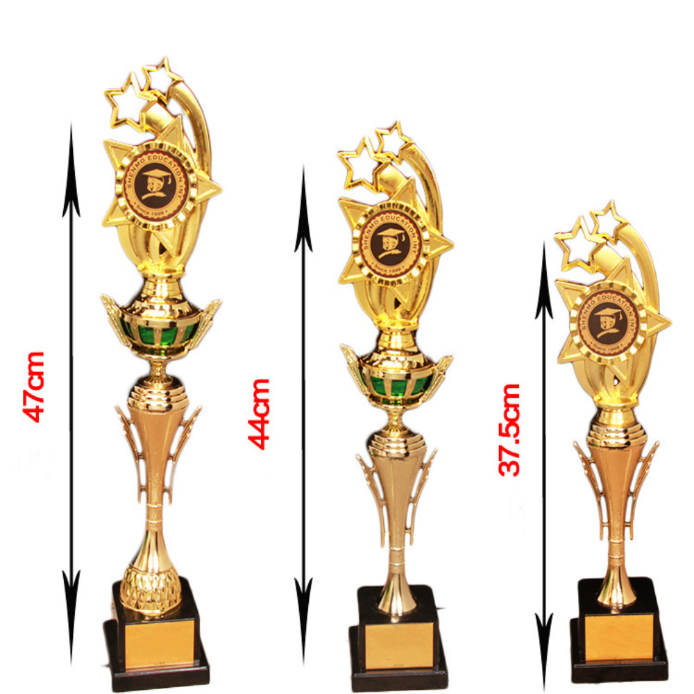 Cúp giải thưởng GOODH bằng nhựa mạ vàng, cúp ngôi sao cho cuộc thi thể thao, phần thưởng trường học