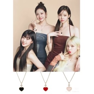 Phiên Bản Cao Trái Tim Mặt Vòng cổ Mẹ-of-Pearl Kim Cương Kẻ S925 Bạc Nhiều Màu Sắc Đá Quý Trái Tim Xương Đòn Vòng cổ