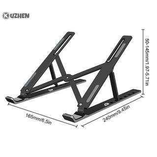 Giá đỡ máy tính xách tay đa năng KUZHEN Giá đỡ máy tính xách tay có thể điều chỉnh cho đế làm mát có thể gập lại chống trượt cho máy tính xách tay / máy tính bảng / điện thoại HOT