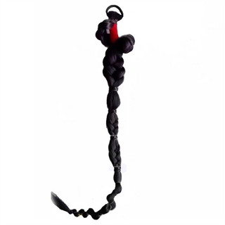 1 Chiếc Mới Phong Cách Trung Hoa Xiuhe Bện Dây Đỏ Tóc Giả Bím Dệt Phong Cách Du Lịch Chụp Ảnh Phong Cách Cô Dâu