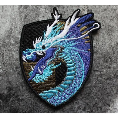 Patch vải velcro đầu rồng dán ba lô, nón , quần áo , túi xách _tactical