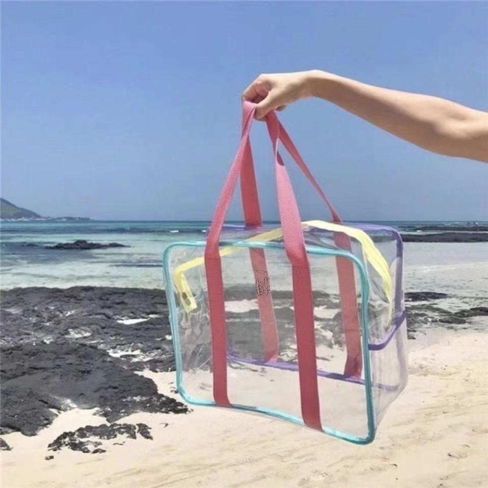 HOBBYIN Túi thạch trong suốt HOBBYIN, Túi đi biển chống nước PVC, Bán chạy Túi đeo vai dung tích lớn trong suốt ngoài trời