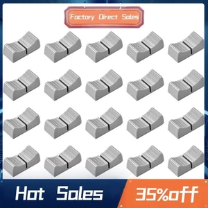 20 Chiếc 24mmx11mmx10mm Bảng Điều Khiển Trộn Thanh Trượt Fader Núm Thay Thế Cho Điện Áp Màu Xám Núm Đen Mark