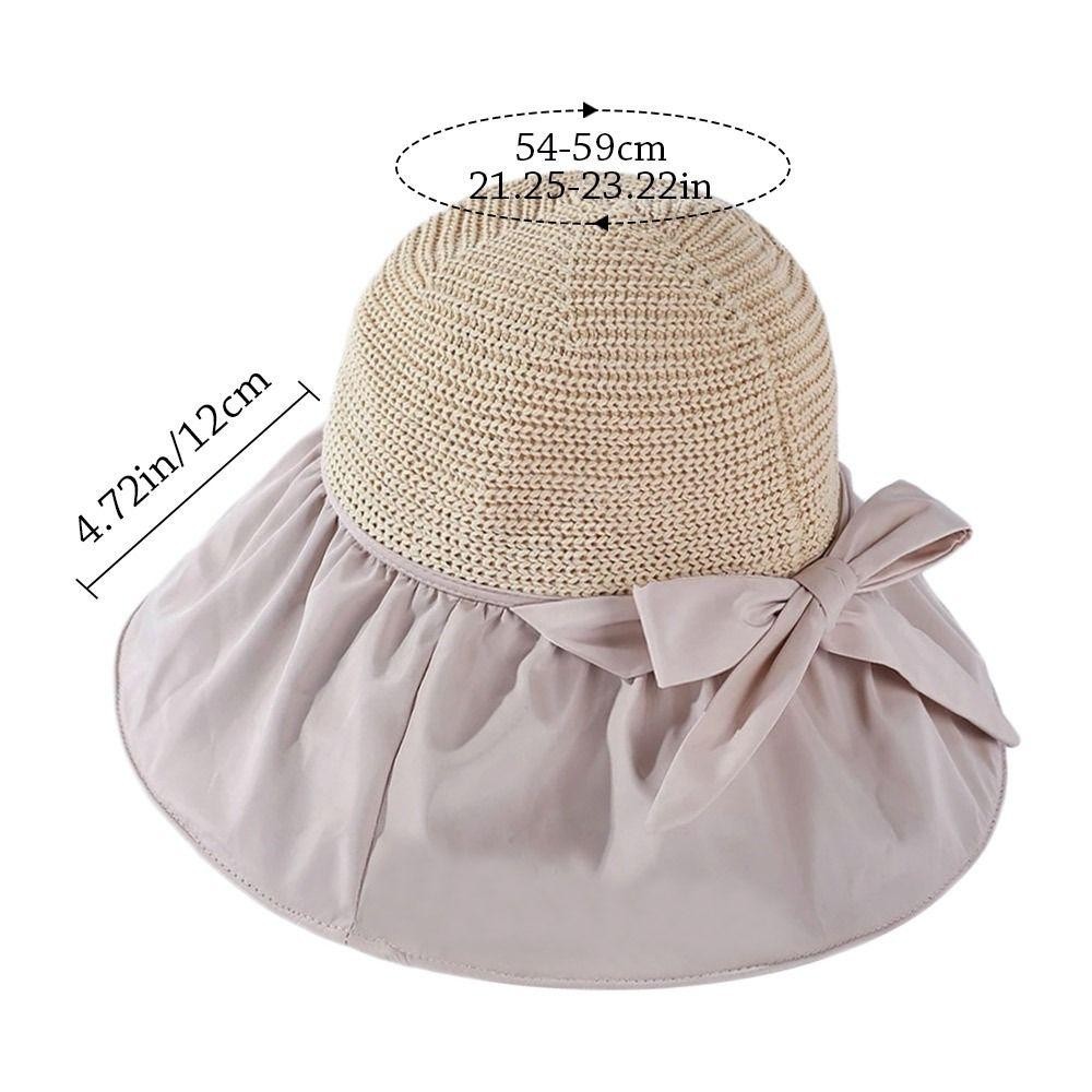 Mũ chống nắng HOBBYIN, Mũ xô vành rộng chống tia cực tím, Mũ che nắng có thể gập lại thoáng khí mùa hè