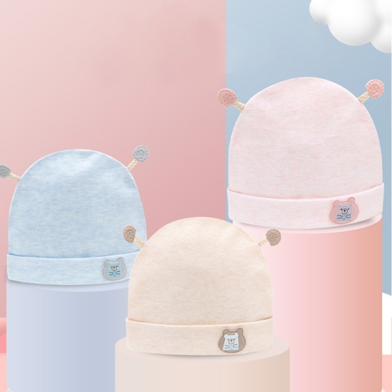 Dasbsug Mũ Bé Dễ Thương Sơ Sinh Bonnet Cotton Bệnh Viện Mũ Xuân Hè Mũ Điều Dưỡng
