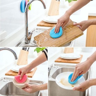 Miếng Rửa Chén Bát Silicon Kháng Khuẩn Kiêm Lót Đế Ly ️🦉 SHOP PP ONLINE CLICK 24 GIỜ