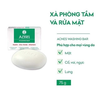 Xà phòng kháng khuẩn và ngăn ngừa mụn Acnes Washing Bar 75g