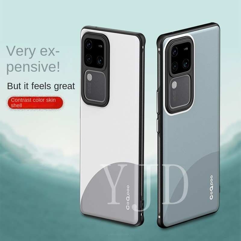 Ốp Lưng Cho Vivo V30 Pro Chặn Đôi Màu Cảm Thấy Tốt TPU Chống Sốc Vỏ Điện Thoại