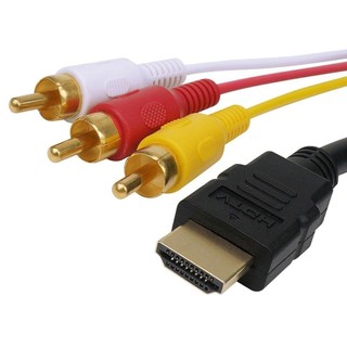 ESSENCEH HDMI Nam Đến 3 RCA, Cáp AV Âm Thanh Video 1080P 5 Chân, Điện Tử Tiêu Dùng Kết Nối Gia Đình Dây VGA Cho TV HDTV DVD Điện Tử Tiêu Dùng