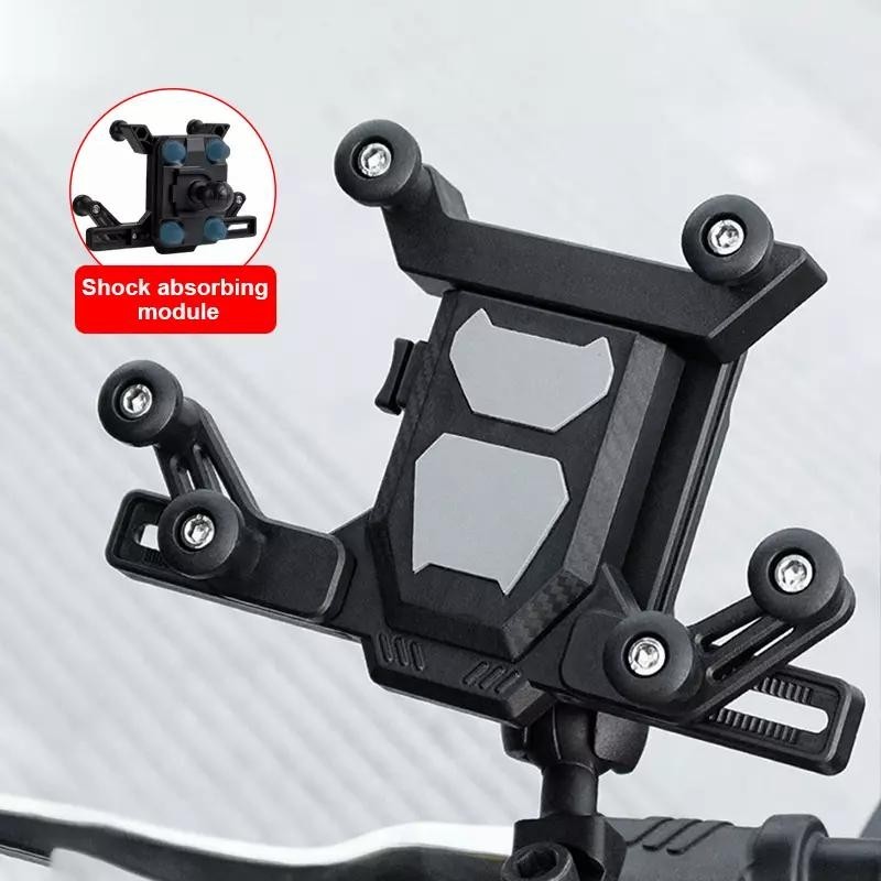 kẹp điện thoại xe máy SEAMETAL Giá đỡ điện thoại xe máy Xoay 360 độ Giảm xóc Giá đỡ điện thoại di động phù hợp với 4-7 inch