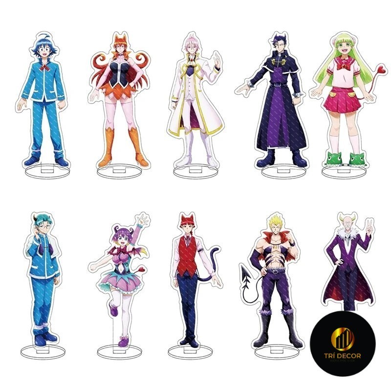 Mô hình Standee Welcome To Demon-School Iruma Kun Clara Amelie Kalego Acrylic ư1 Phụ kiện trang trí để bàn góc học tập