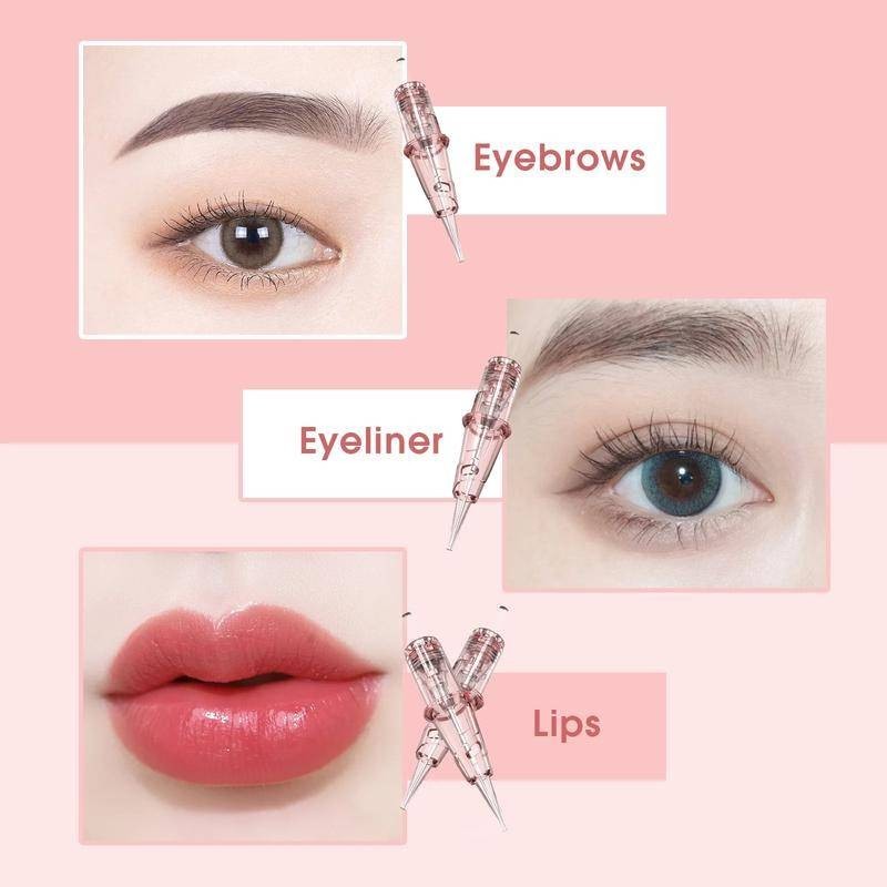 20 chiếc PINKI PMU Hộp mực xăm kim để trang điểm vĩnh viễn Microblading quay
