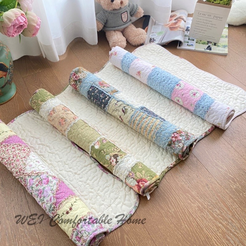 Thảm trải sàn cotton nguyên chất chống trượt, dày, thấm hút nước cho phòng tắm/nhà bếp
