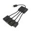 MOON MicroUSB OTG 1 Đến 4 Có Sạc Chuyển Đổi Cho Điện Thoại USB Flash Drive