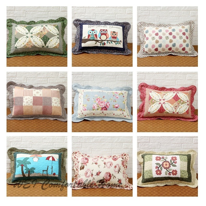 Vỏ gối cotton nguyên chất, vỏ gối hoa, vỏ gối không lõi, thoải mái cho nhà