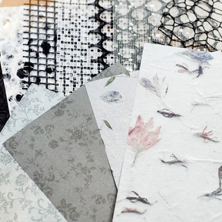 Enwei 20 Chiếc [Intertwined With Beauty Series] Vintage Tạp Chí Chất Liệu Giấy Đặc Biệt / Nhẹ Deco Giấy Thêu Sò Miếng Dán Sổ Lưu Niệm Bộ