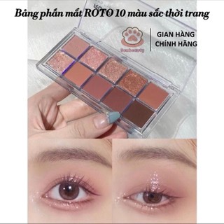 [ RO TO ]Bảng Phấn Mắt RO TO 10 Màu Sắc Thời Trang Make up Khuôn Mặt