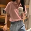 Suxi Tối Giản Retro Mùa Hè Phong Cách Hàn Quốc Cổ Áo Thun Nữ Tay Ngắn 240408